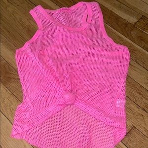 Sold! Mesh highlighter pink tank